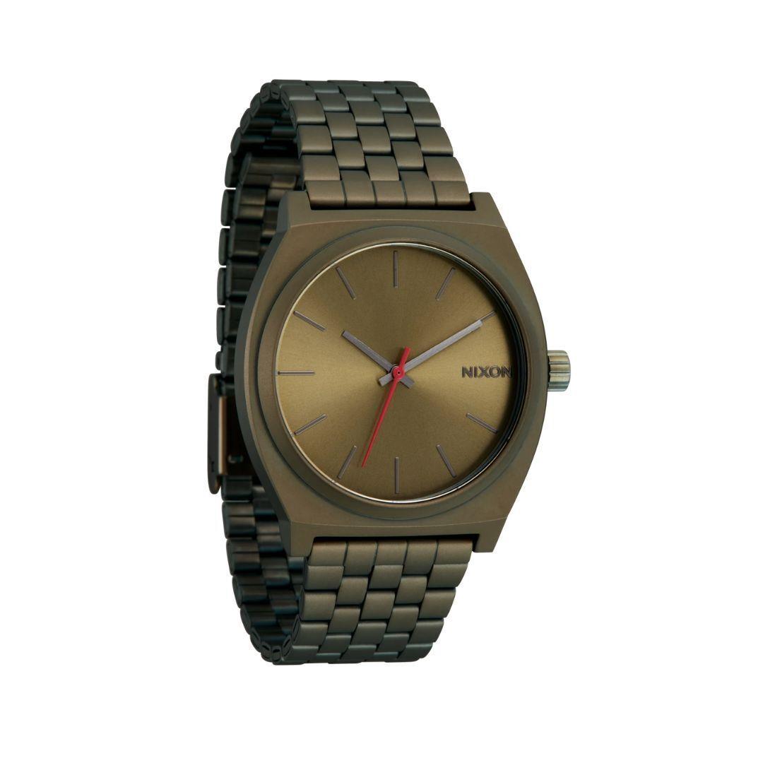 Nixon Time Teller Watch Dark Olive/dark Olive Stainless Steel Analog Watch