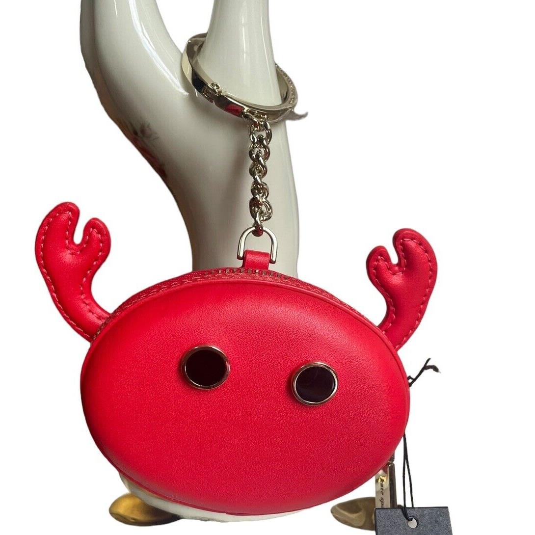 Kate Spade Pinch Me Crab Coin Purse Red Movable Arms Bag Charm KB605