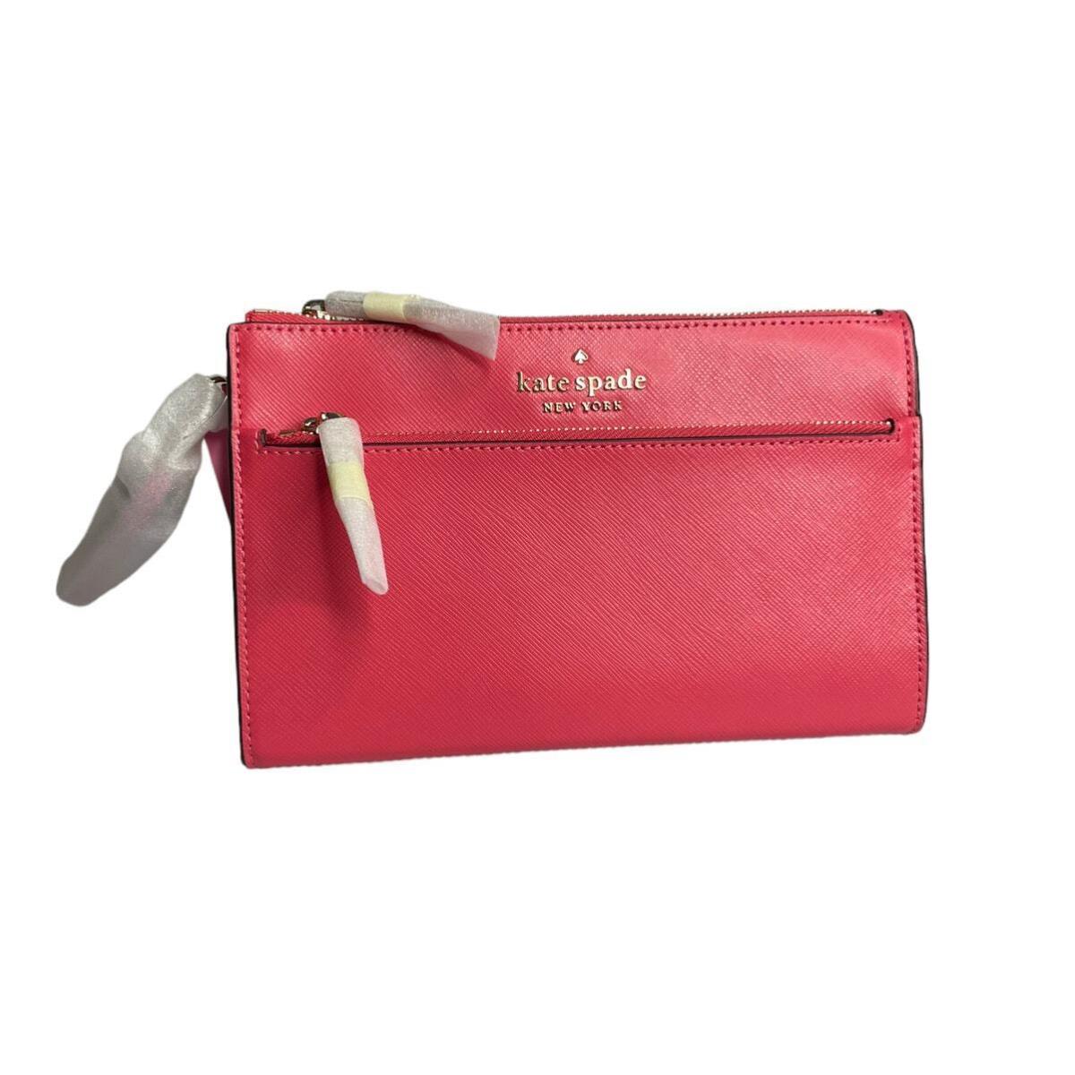 Kate Spade Staci Dark Water Medium Saffiano Leather Wristlet