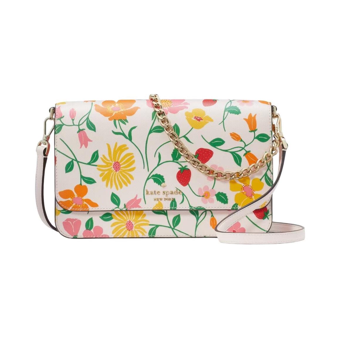 Kate Spade Madison Strawberry Garden Printed Flap Convertible Crossbody