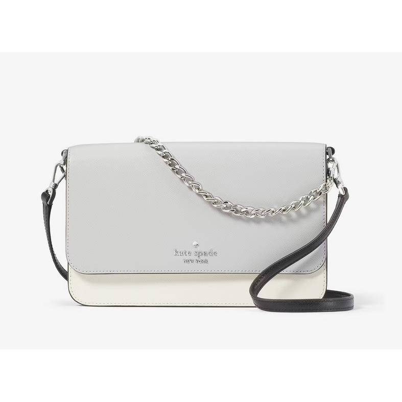 Kate Spade Madison Colorblock Flap Convertible Crossbody in Platinum Grey