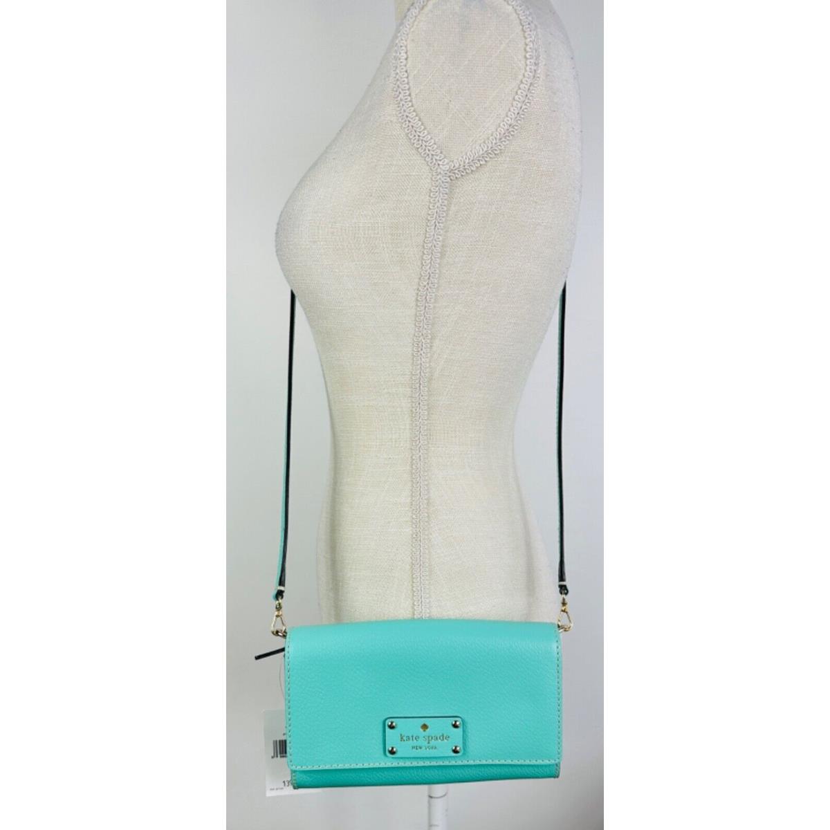 Kate Spade Wellesley Natalie Leather Cross-body Bag Teal Blue Purse New