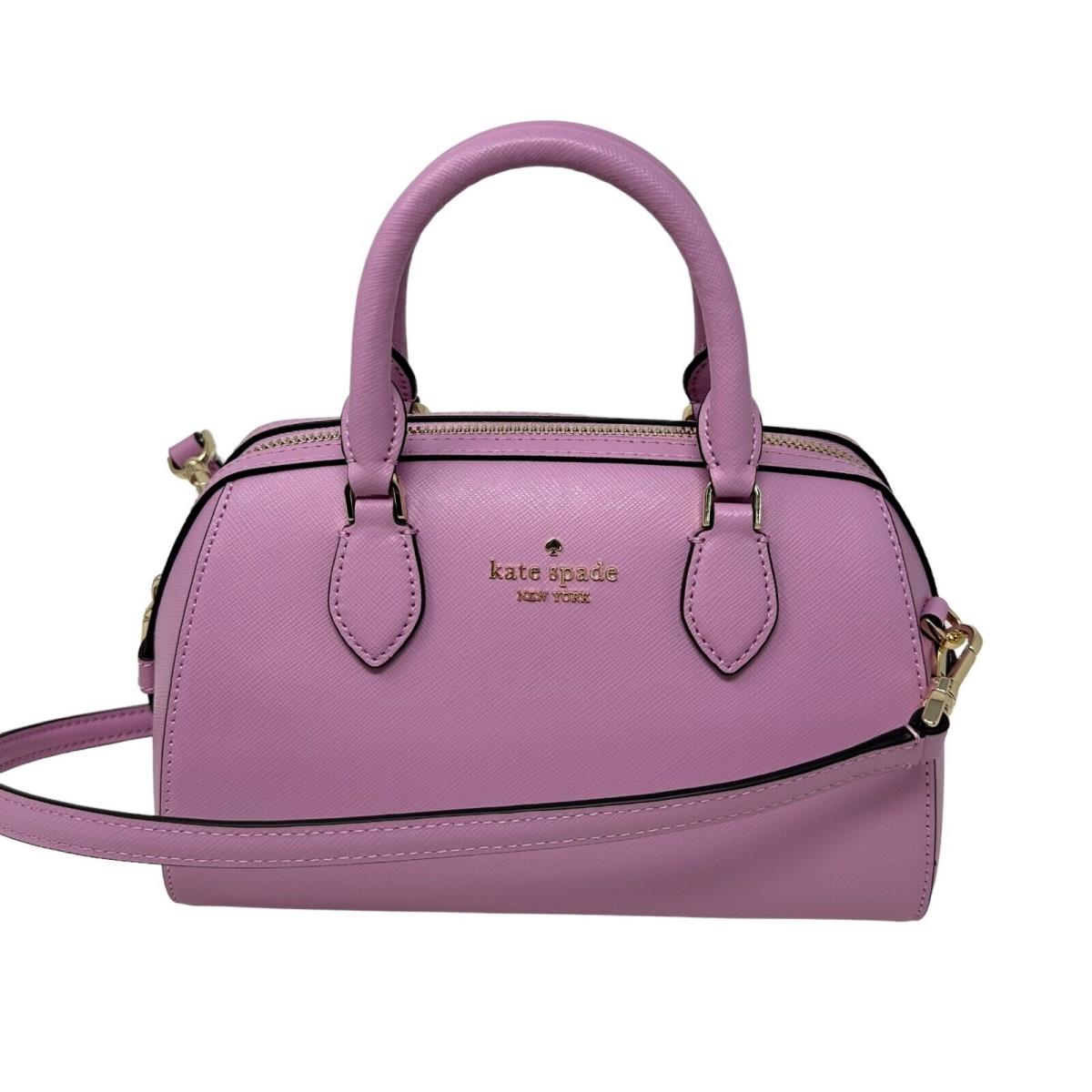 Kate Spade Madison Saffiano Leather Berry Cream Duffle Crossbody Bag KF493