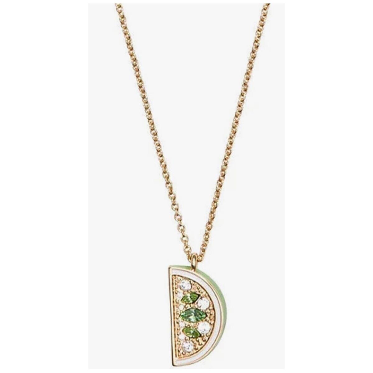 New Kate Spade New York Lime Mini Pendant Chain Necklace