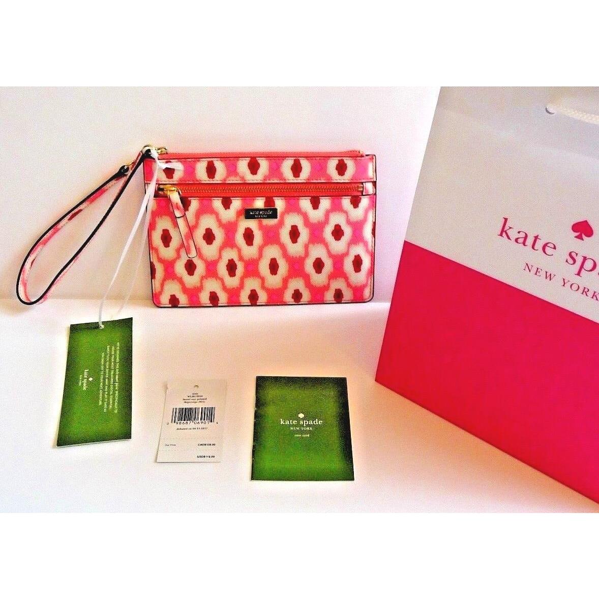 Kate Spade Tinie Laurel Way Printed Ikat Wristlet Bag Mini Tech Purse