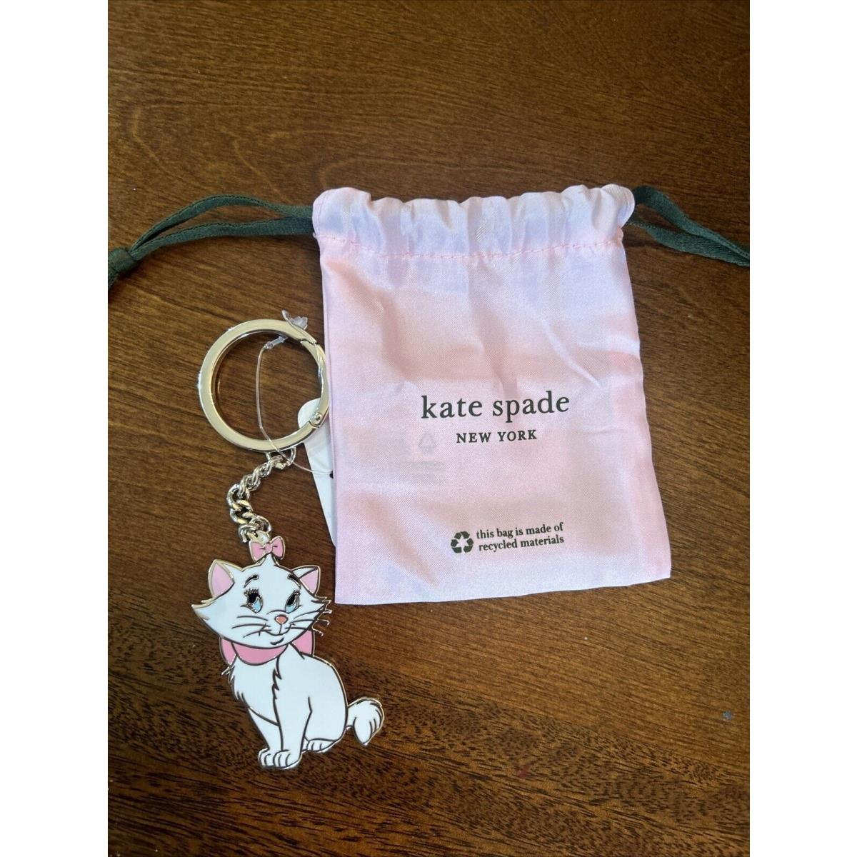 Kate Spade x Disney Aristocats Marie Cat Bag Charm Key Ring KC665 New