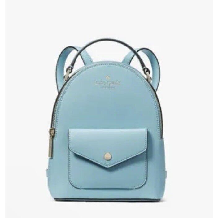 Kate Spade York Schuyler Mini Smoky Blue Saffiano Pvc Leather Backpack