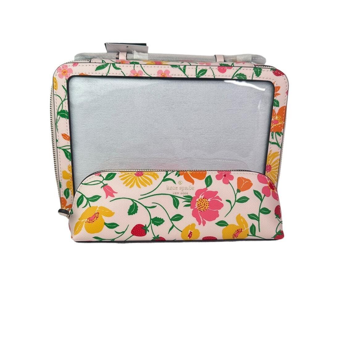 Kate Spade Madison Strawberry Garden Travel Cosmetic Set Makeup Bag