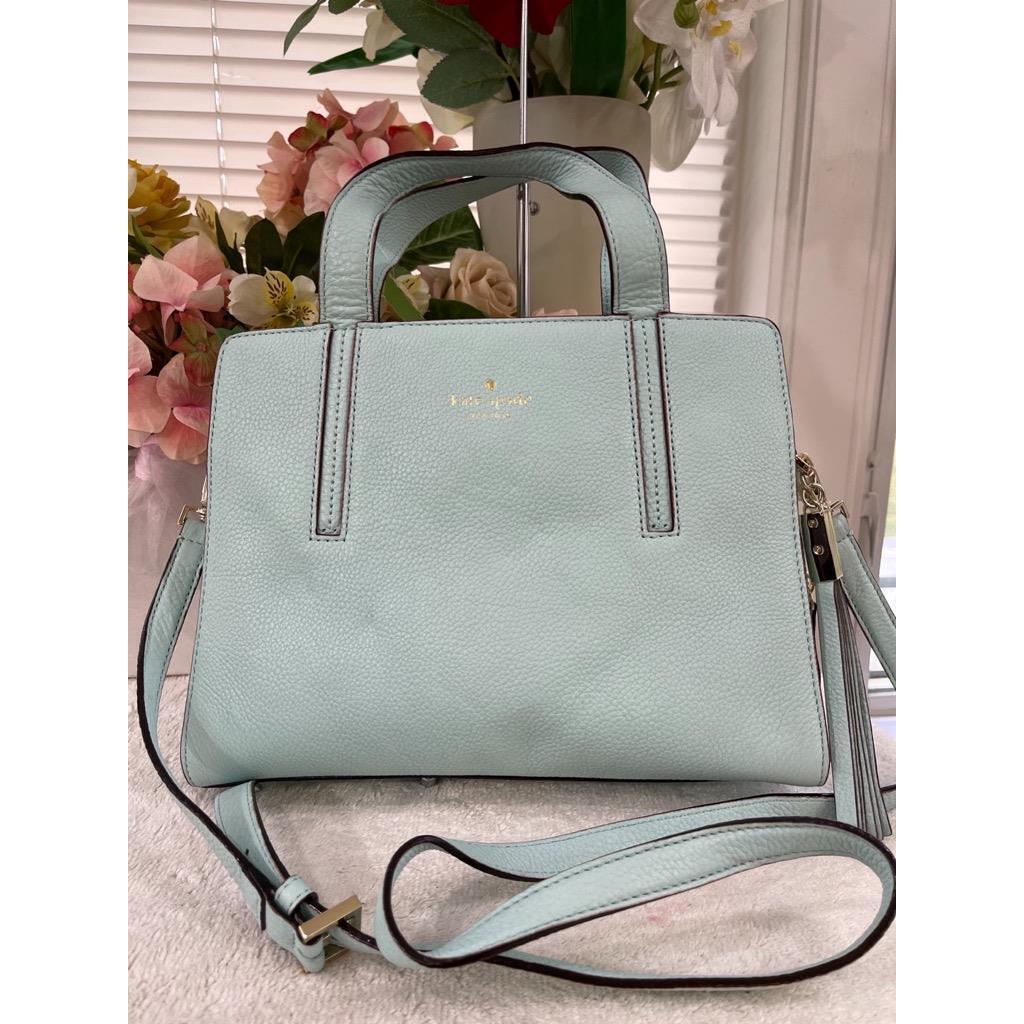 Kate Spade Dominique Grey Stree Baby Blue Crossbody Bagbag 140