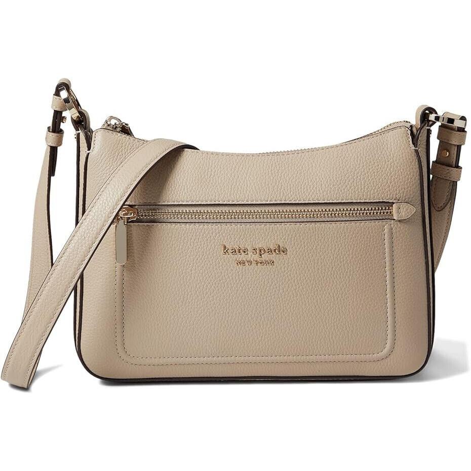 New Kate Spade Hudson Medium Leather Crossbody Bag Earthenware Beige