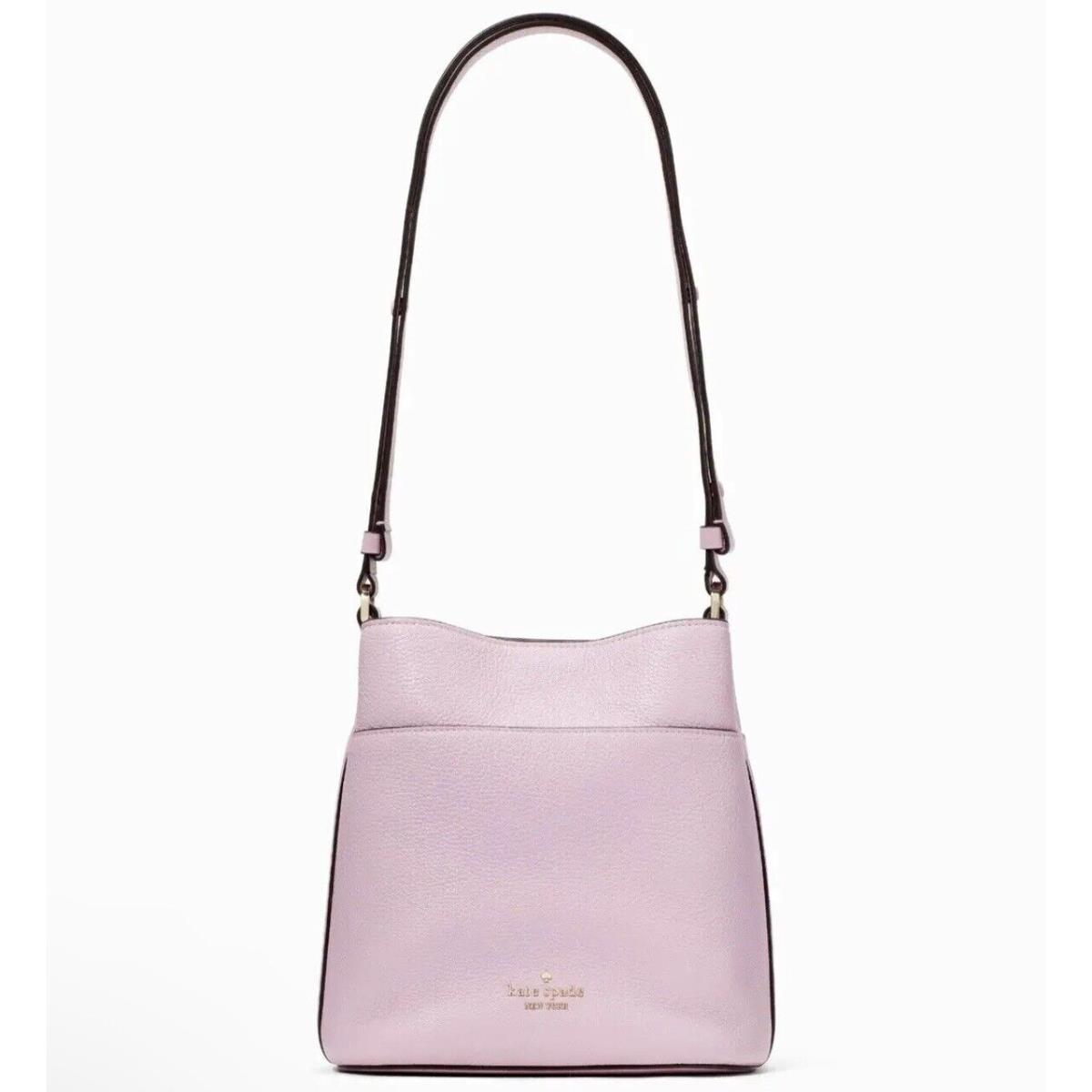 Kate Spade New Leila Small Bucket Bag Pebbled Leather Quartz Pink