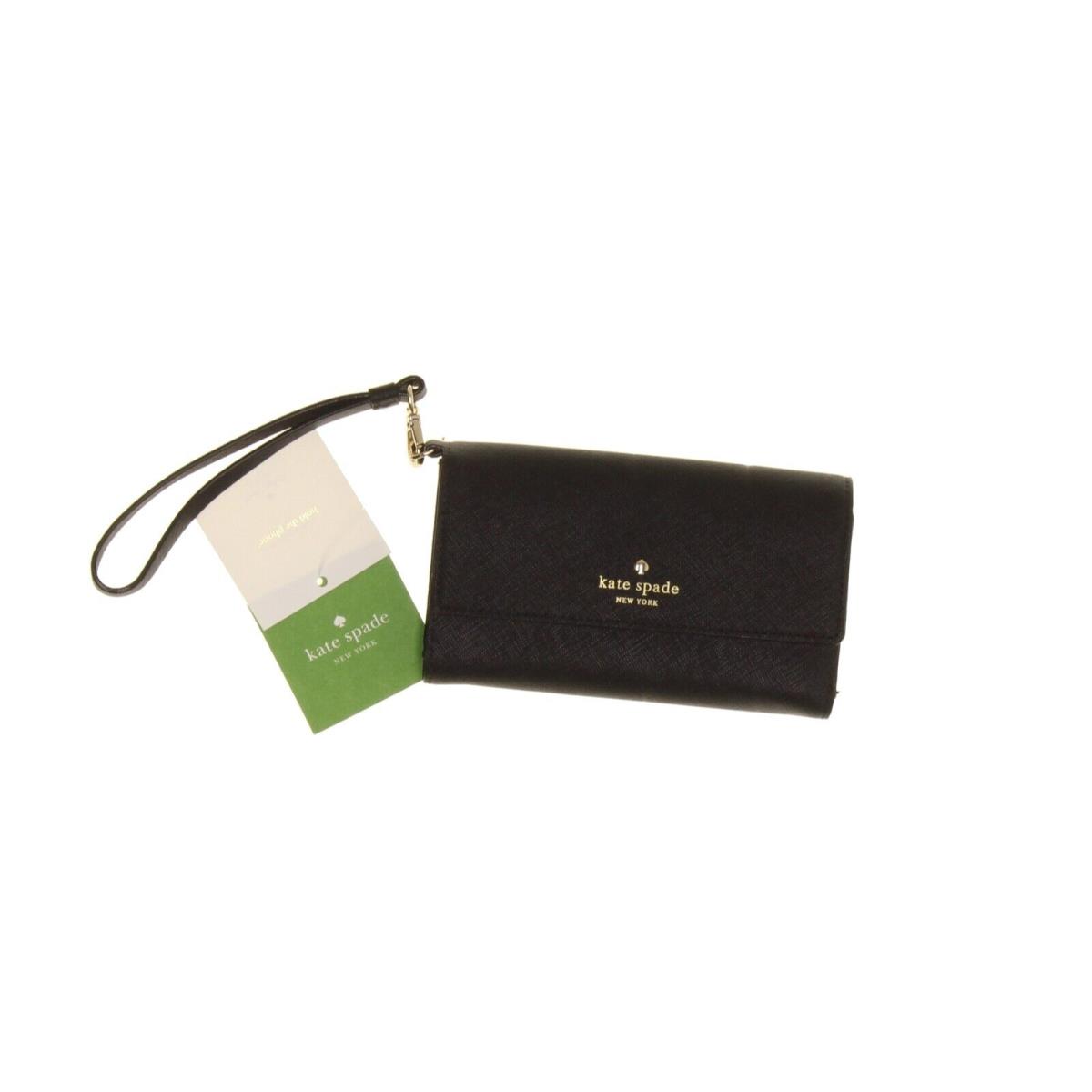 Kate Spade Saffiano Leather Iphone 7 Wristlet Wallet 8ARU1978 - Black