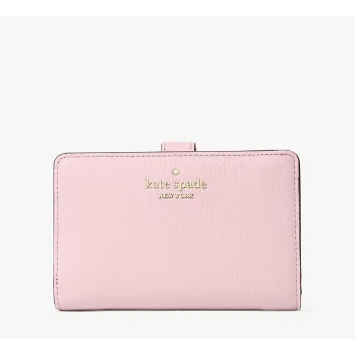 Kate Spade New York Leila Medium Compact Bifold Wallet Leather Bright Carnation