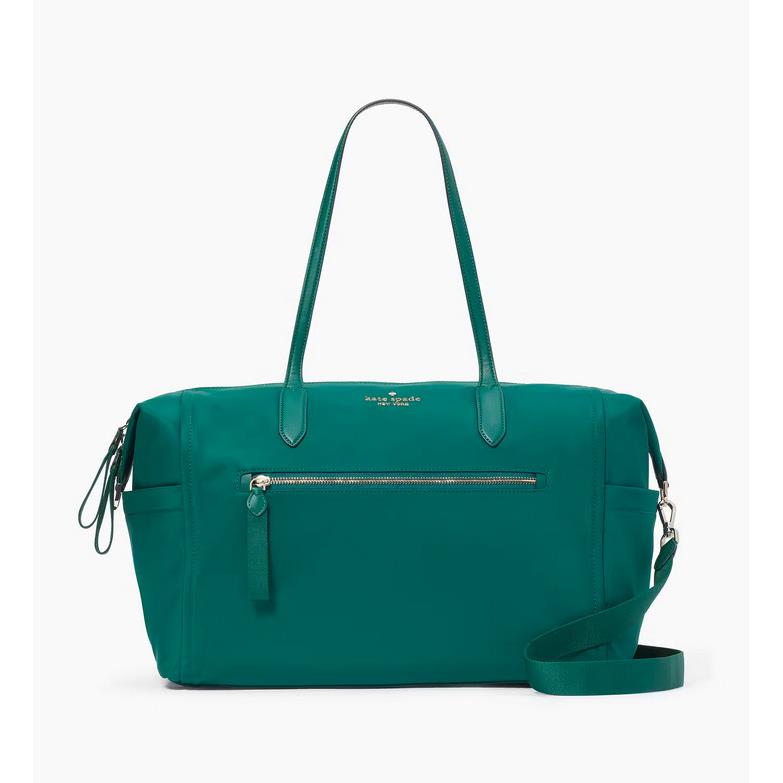 Kate Spade Chelsea Nylon Weekender Duffle Travel Bag - Deep Jade