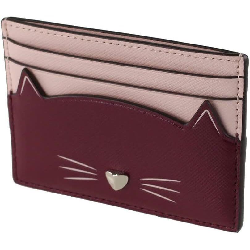 Kate Spade New York Meow Cat Small Slim Card Holder New