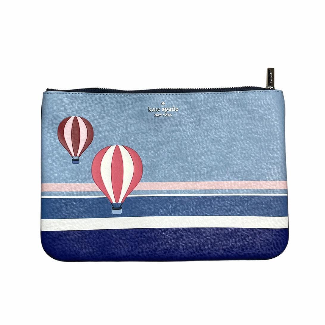 Kate Spade Hot Air Balloon Large Zip Pouch Clutch Bag