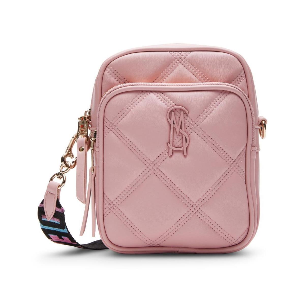 Steve Madden Belt Bag Shoulder Bag Bucket Tote X-body Handbags Drakee Quilted Small Crossbody-Pink