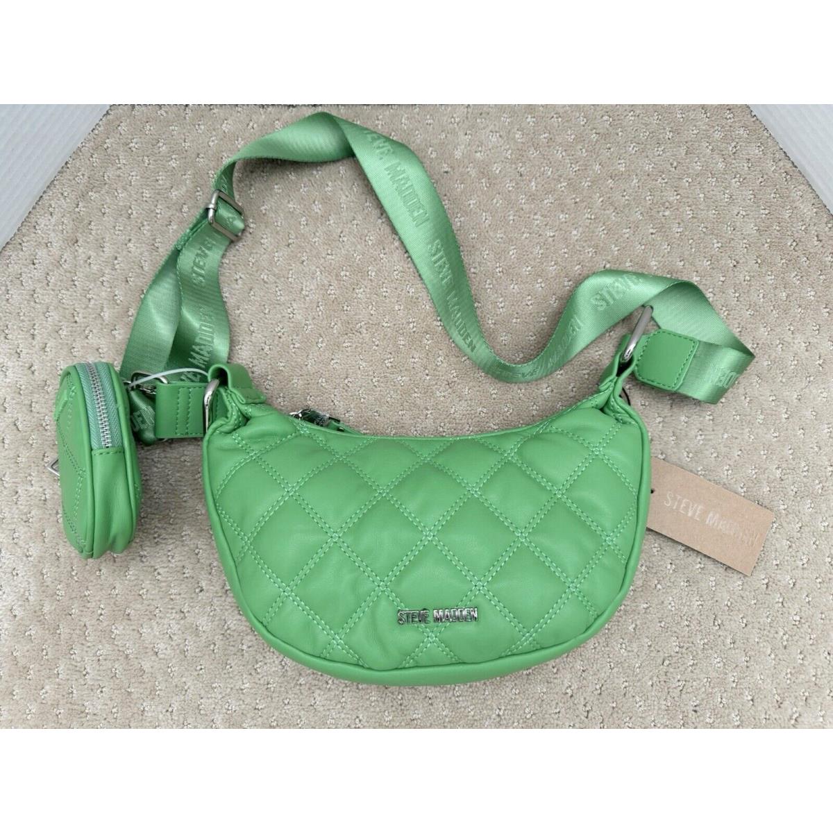 Steve Madden-nwt- Green Flare Bdores Crossbody Sling Shoulder 2 Piece Set Purse