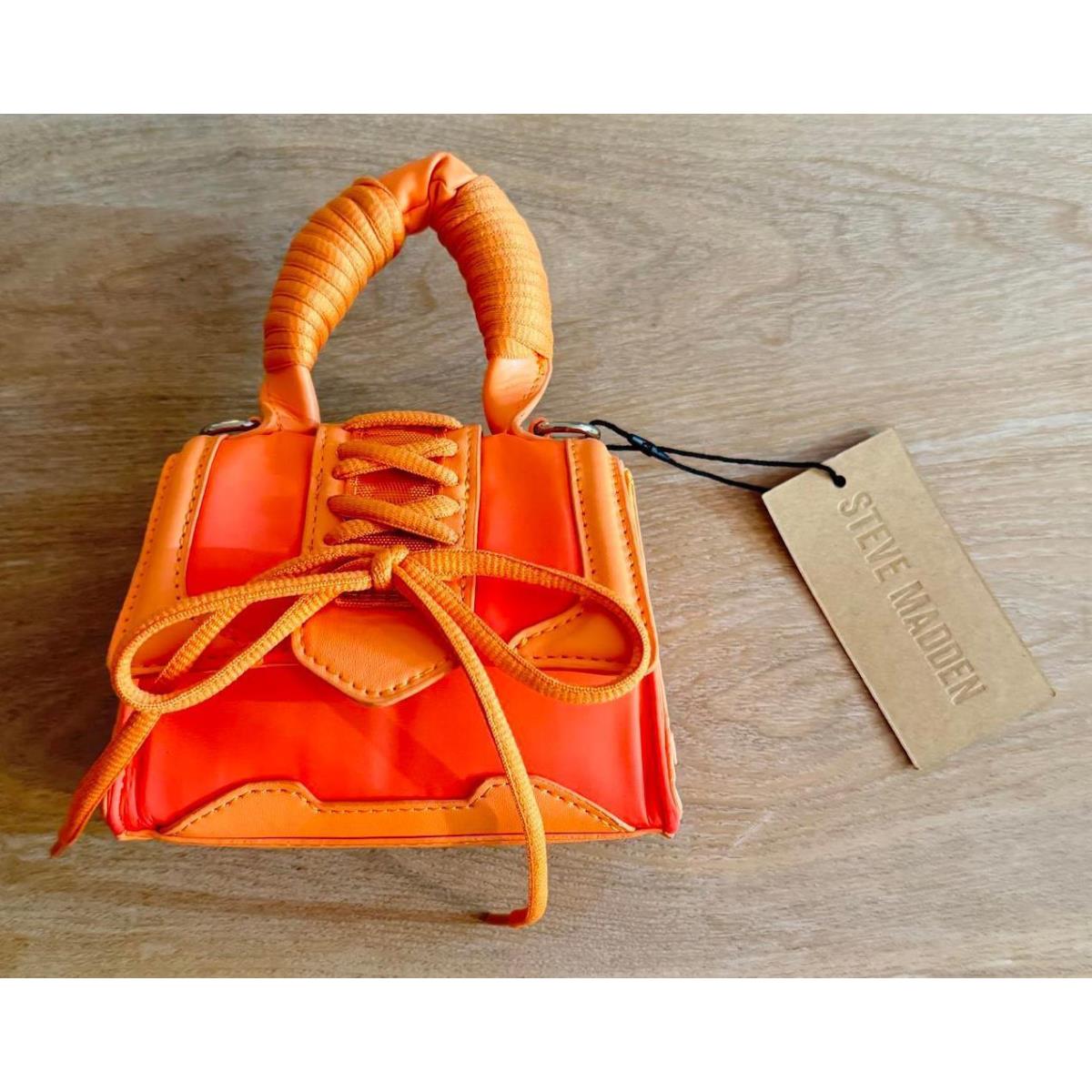 Steve Madden Bdorra Orange Flap Top Handle Bag