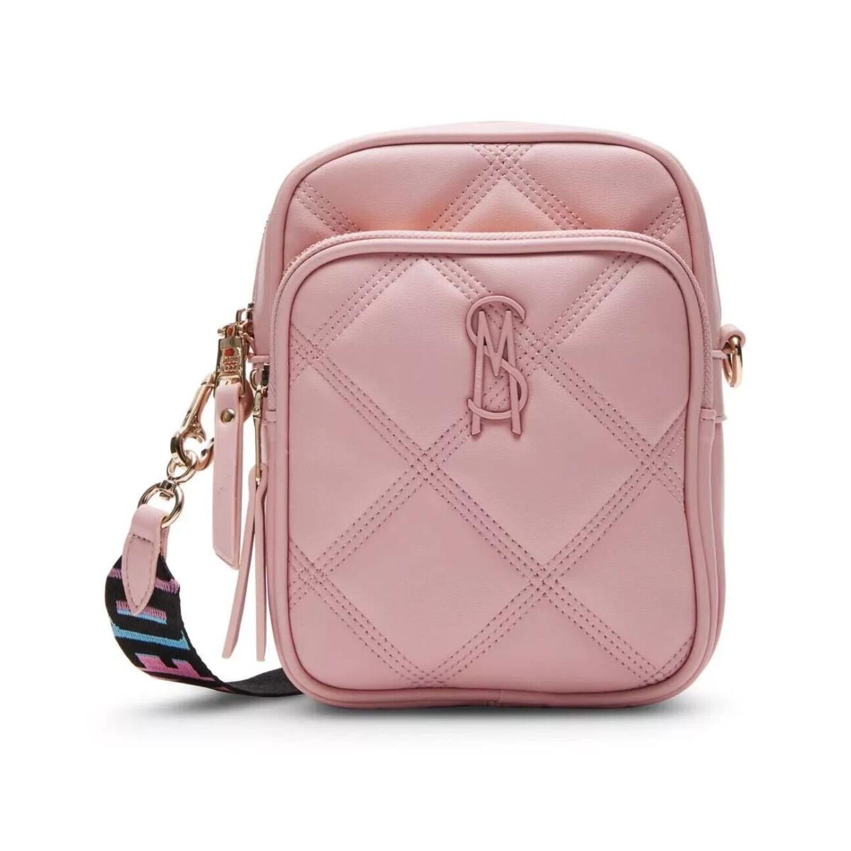 Steve Madden Drakee Triple Stitched Quilted Blush Leather N/s Crossbody