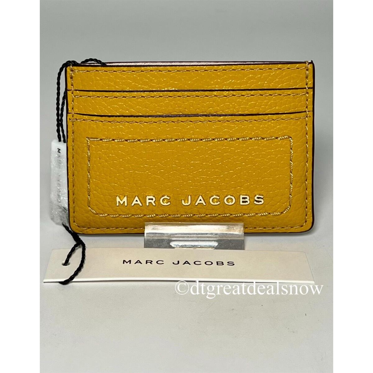 Marc Jacobs Card Case Golden Spice Yellow Small Leather Card Holder S102L01FA21