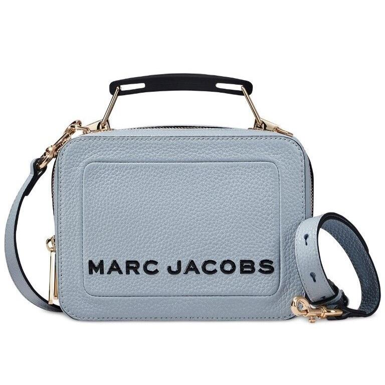 Marc Jacobs Women S The Box Leather Logo Top Handle Crossbody Bag Quarry Gold