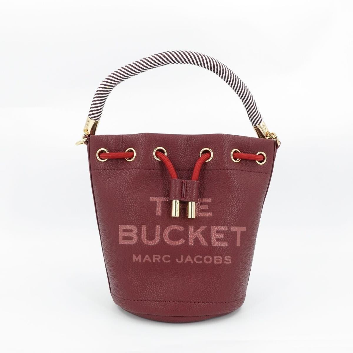 Marc Jacobs Women`s The Bucket Leather Bucket Crossbody Bag Burgundy Red OS