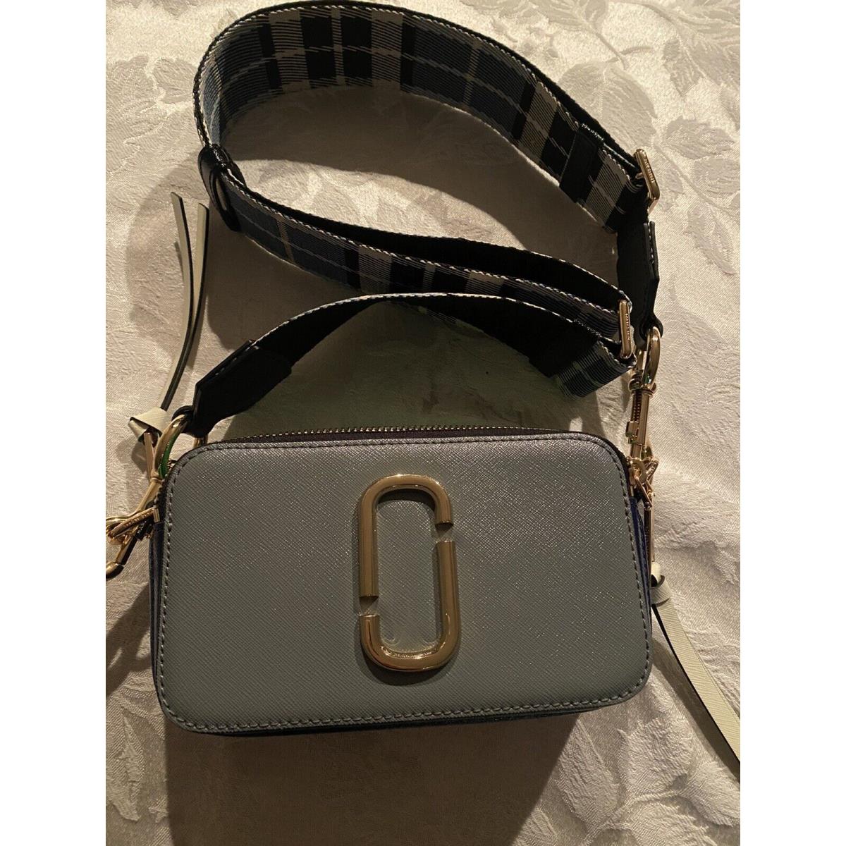 Marc Jacobs Gray Green White Snapshot Camera Bag Purse