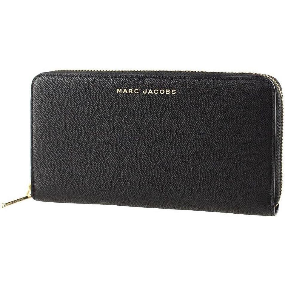 Marc Jacobs Women`s Black Leather Continental Zip Around Wallet M0016995