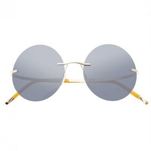 Simplify Christian Unisex Polarized Round Frame Gold Sunglasses 114-GD