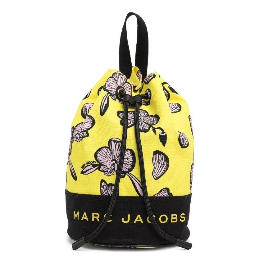 Marc Jacobs Women s Bucket Shoulder Bag Color Yellow Multi Canvas H12.5xW8xD8