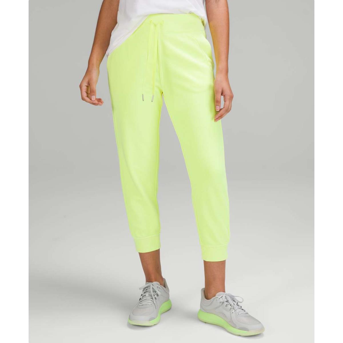 Lululemon Scuba HR High Rise Jogger Neon Lemon Yellow Pants Tennis 4