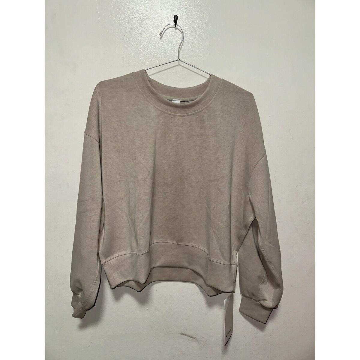 Lululemon Perfectly Oversized Cropped Crew Softstreme Mojave Tan Size 8 Movt