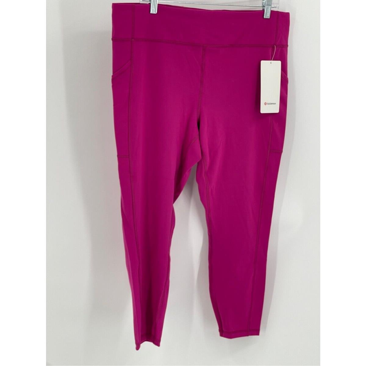 Lululemon Legging Invigorate High Rise Pink Women s Size 18 Athletic Pockets