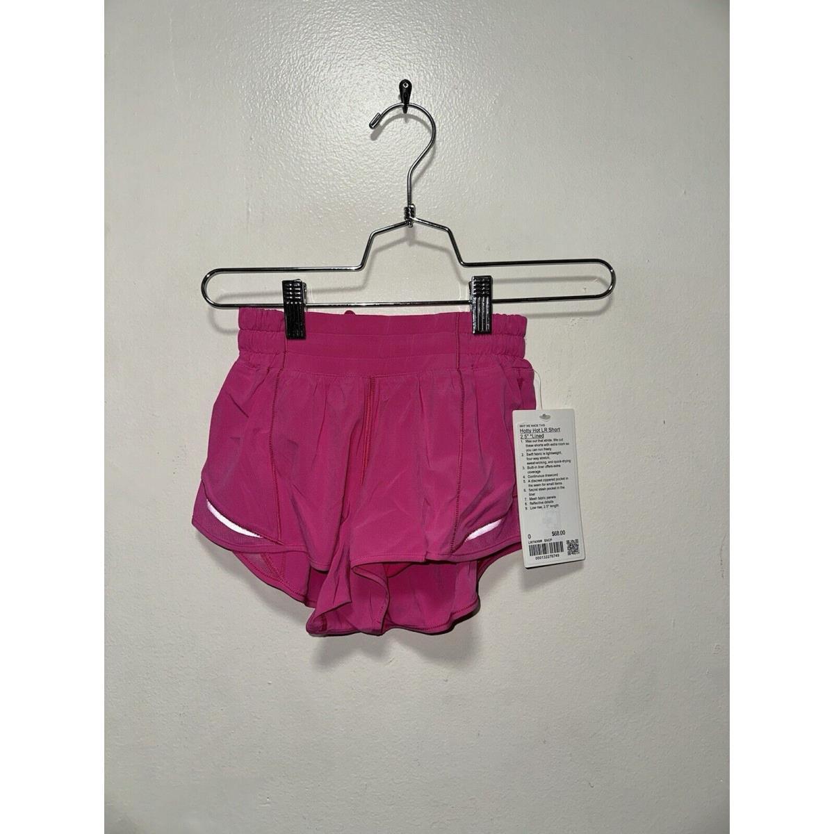 Lululemon Hotty Hot LR Short 2.5 Lined - Sonic Pink Sncp - Size 0