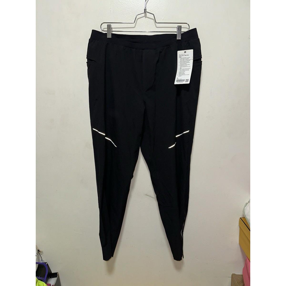 Lululemon Men`s Fast Free Running Pant Black Size XL