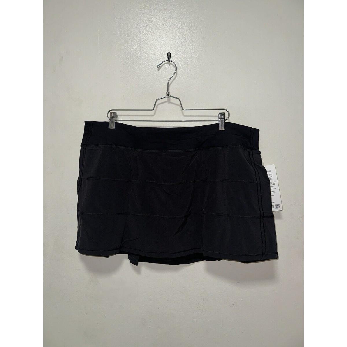 Lululemon Pace Rival MR Skirt Long Size Medium 18 Black