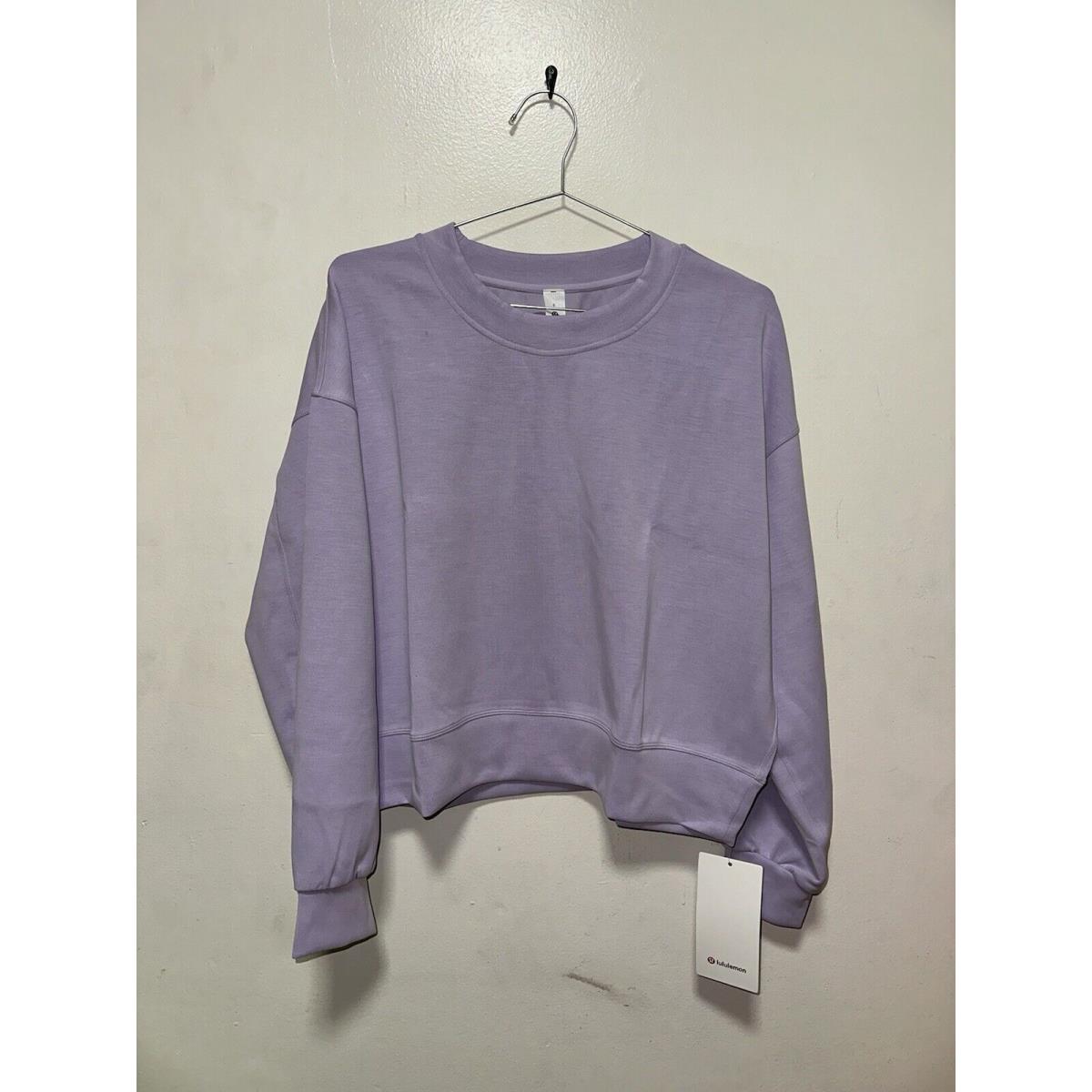 Lululemon Perfectly Oversized Cropped Crew Softstreme Lilac Size 6 Lile