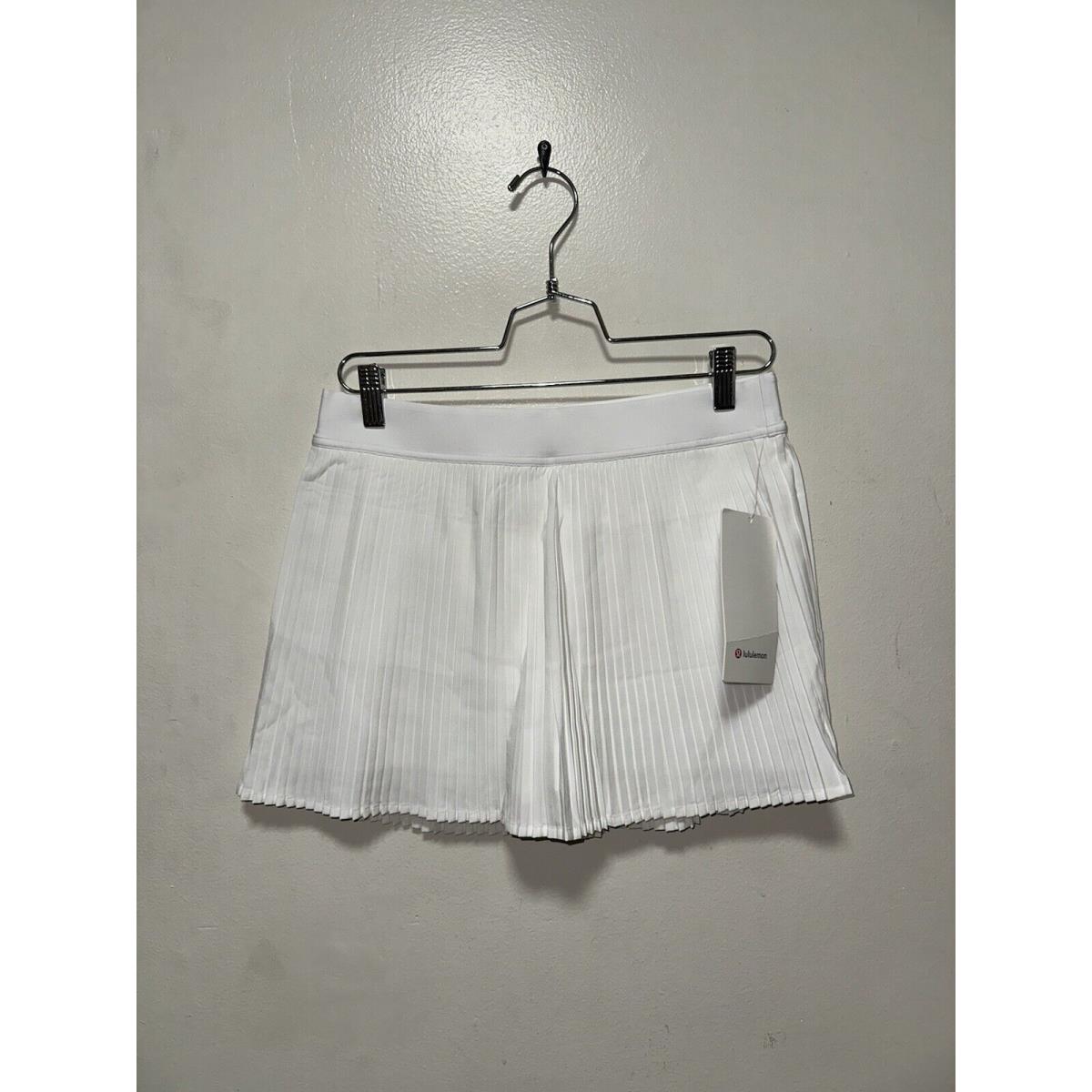 Lululemon Varsity HR Pleated Tennis Skirt White Size 8