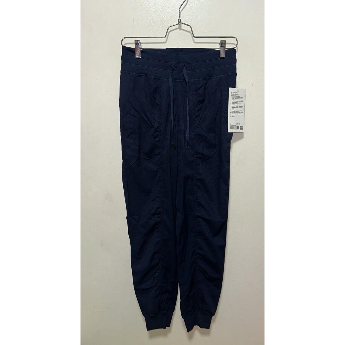 Lululemon Women`s Dance Studio Mid-rise Pant Regular In True Navy Blue Size 4