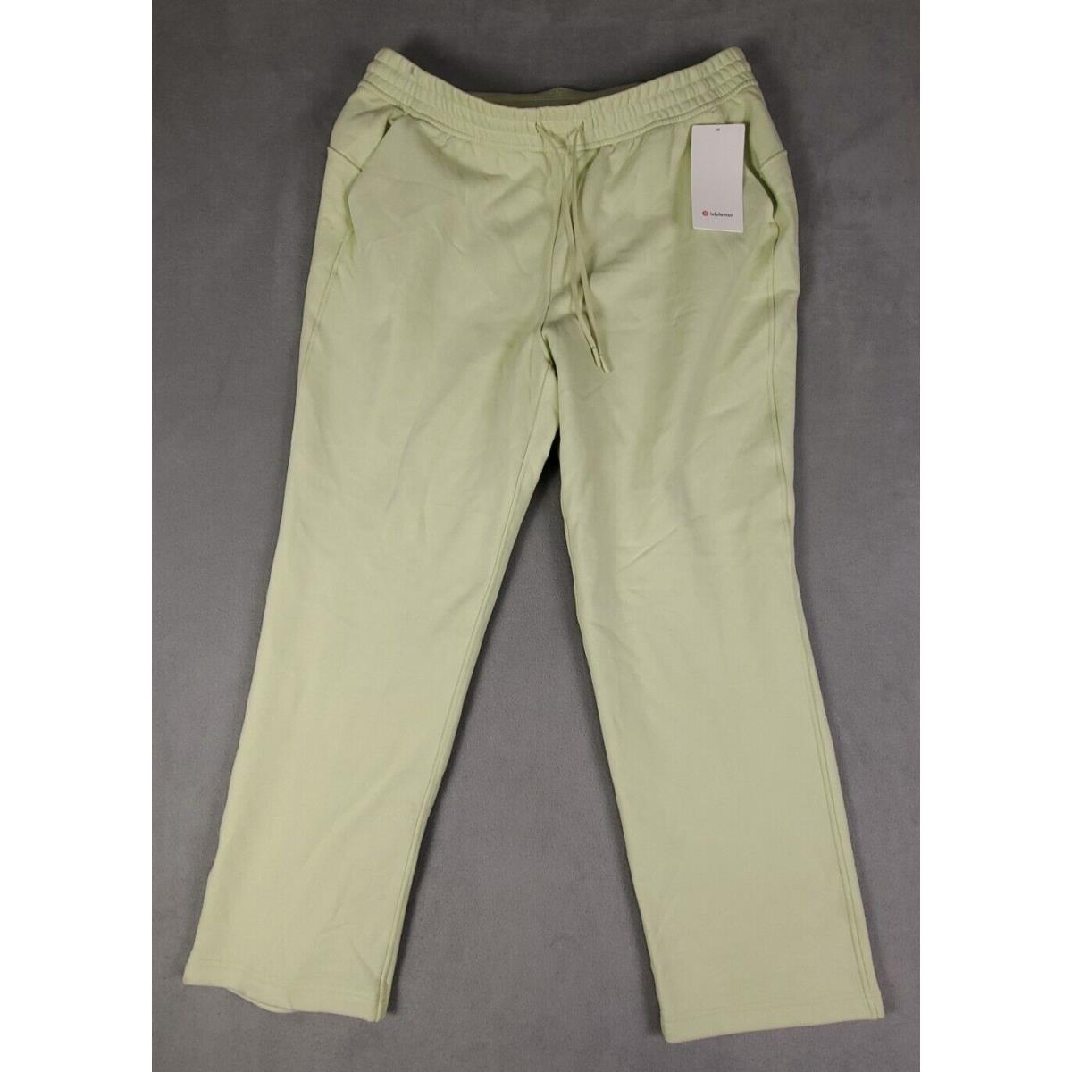 Lululemon Loungeful Straight Leg Sweatpants Jogger Dewy Green Yellow Sz 18