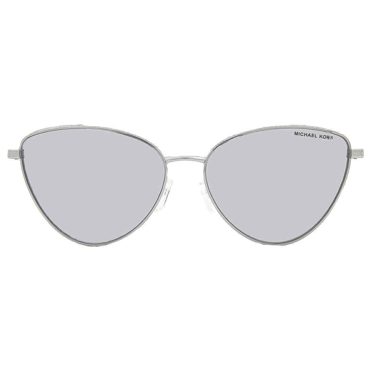 Michael Kors Cortez Silver Mirrored Cat Eye Ladies Sunglasses MK1140 18936G 59