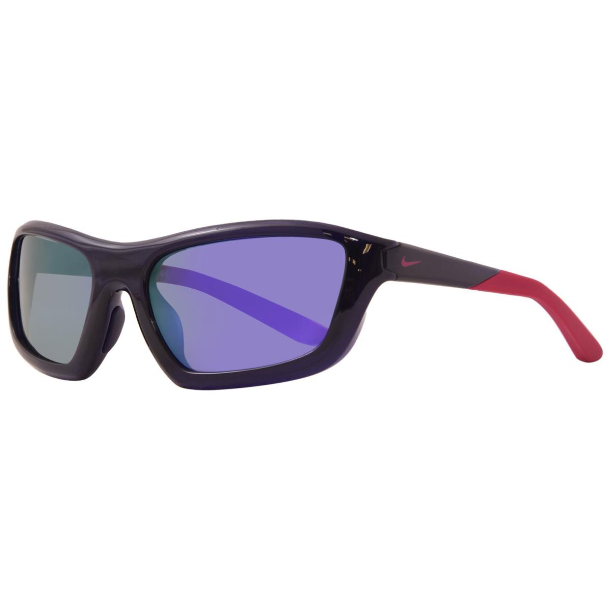 Nike Brazer-m FV2401 500 Sunglasses Youth Kids Purple/violet Mirror Lenses 54mm