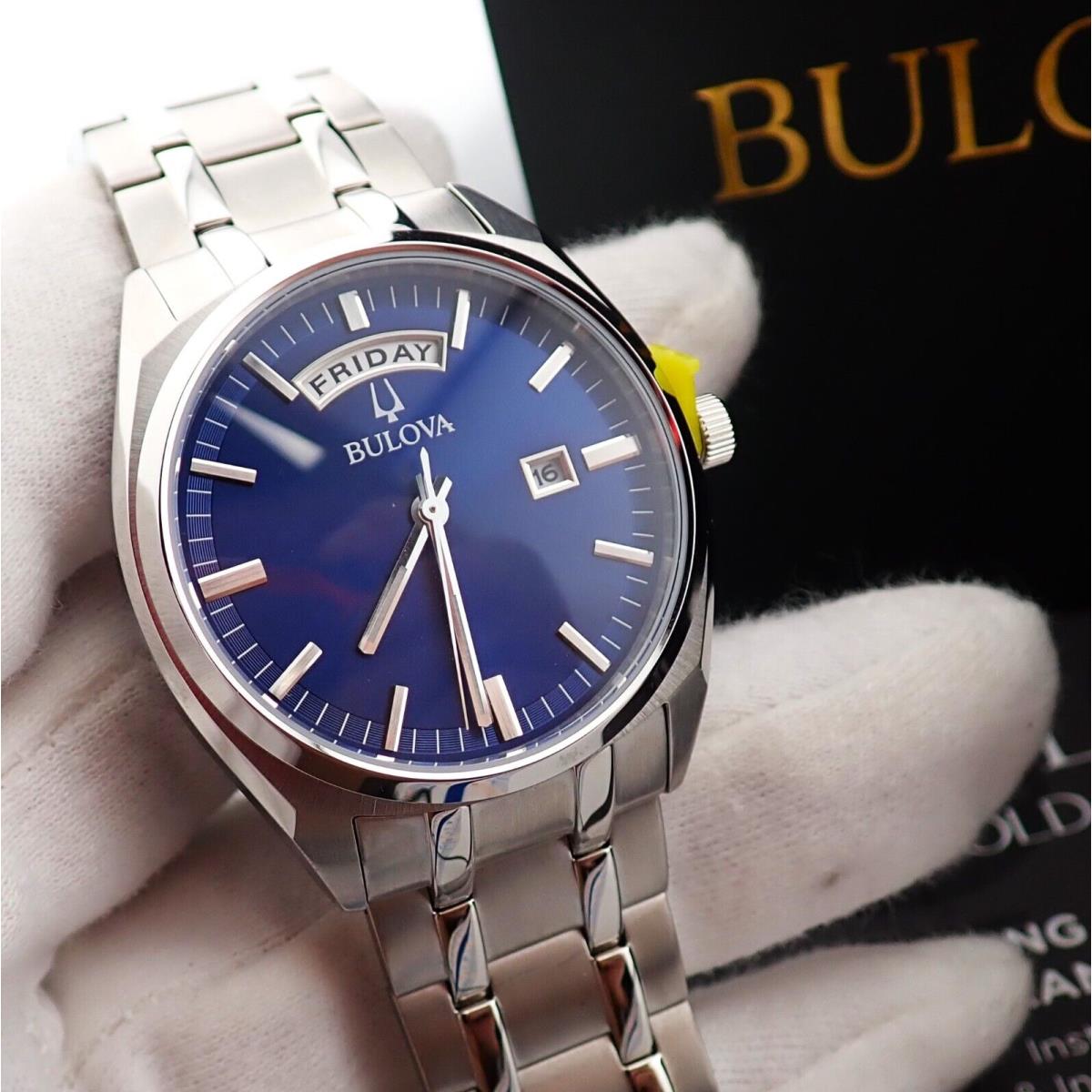 Bulova Men`s Classic Blue Dial Stainless Top Day 96C125 Men`s Watch R28-12