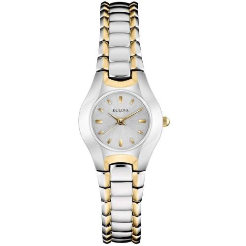 Bulova Mineral Crystal - Two Gold Tone Japanese Movement