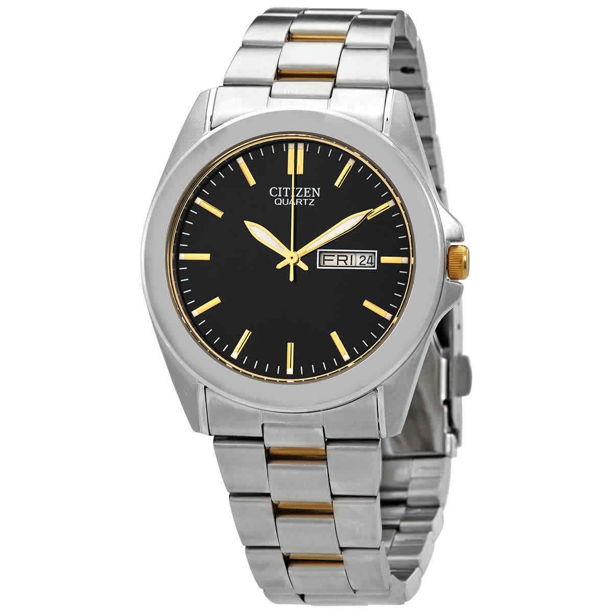 Citizen Quartz Black Dial Two-tone Men`s Watch BF0584-56E