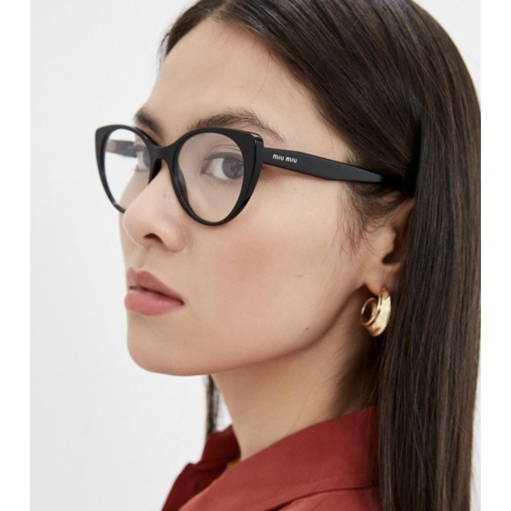 Miu Miu MU06TV-1AB1O1-48 Black Eyeglasses