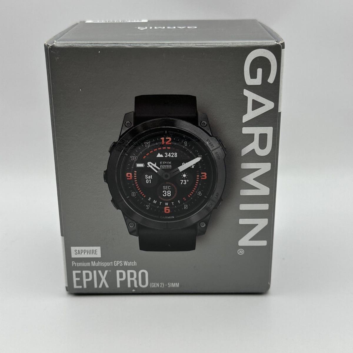 Garmin Epix Pro (gen 2) Sapphire Edition Epix Pro Gen 2 Sapphire Edition 51mm Black W/black Silicone Gps