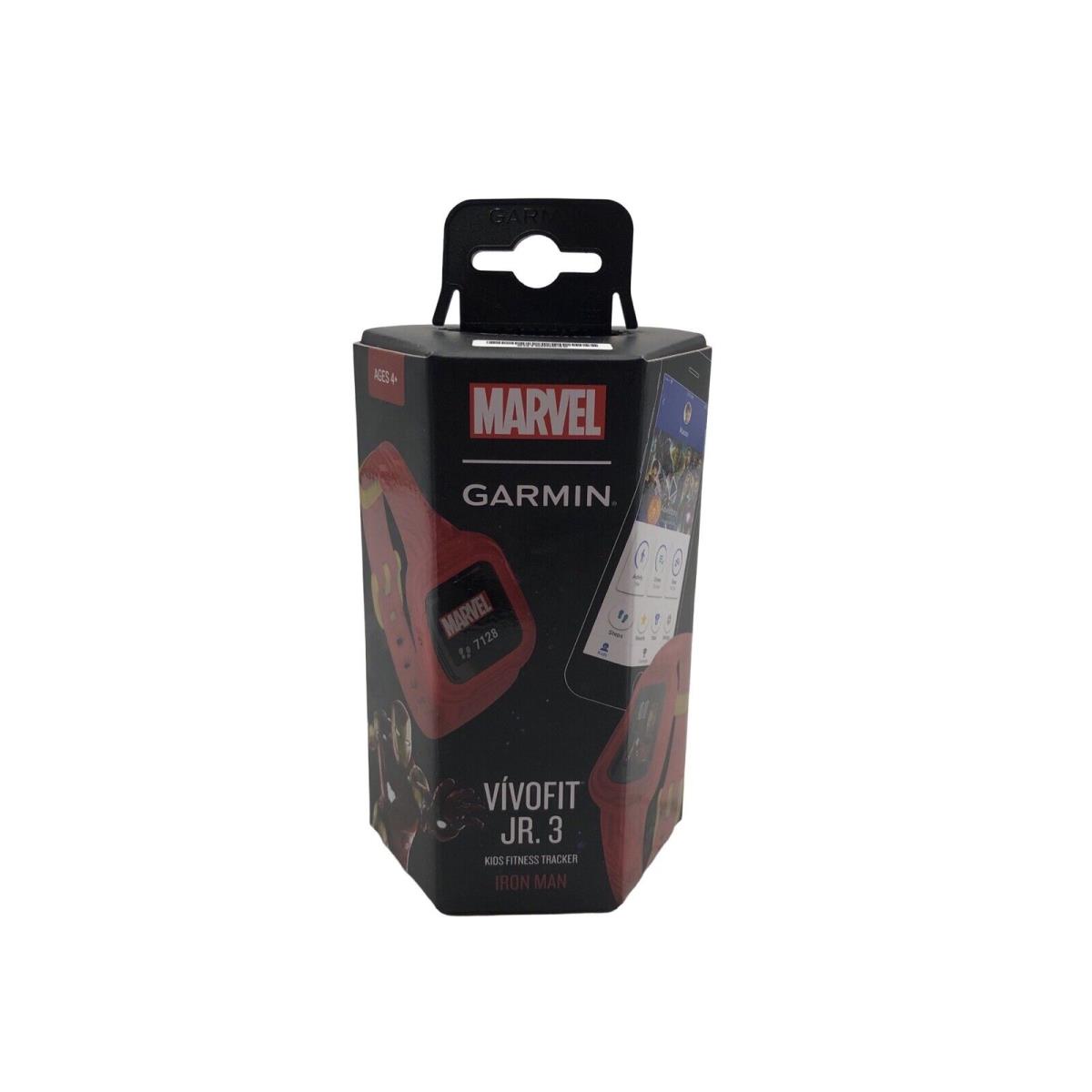 Garmin Vivofit Jr 3 Kids Fitness Activity Tracker Marvel Iron Man 010-02441-31 - Red