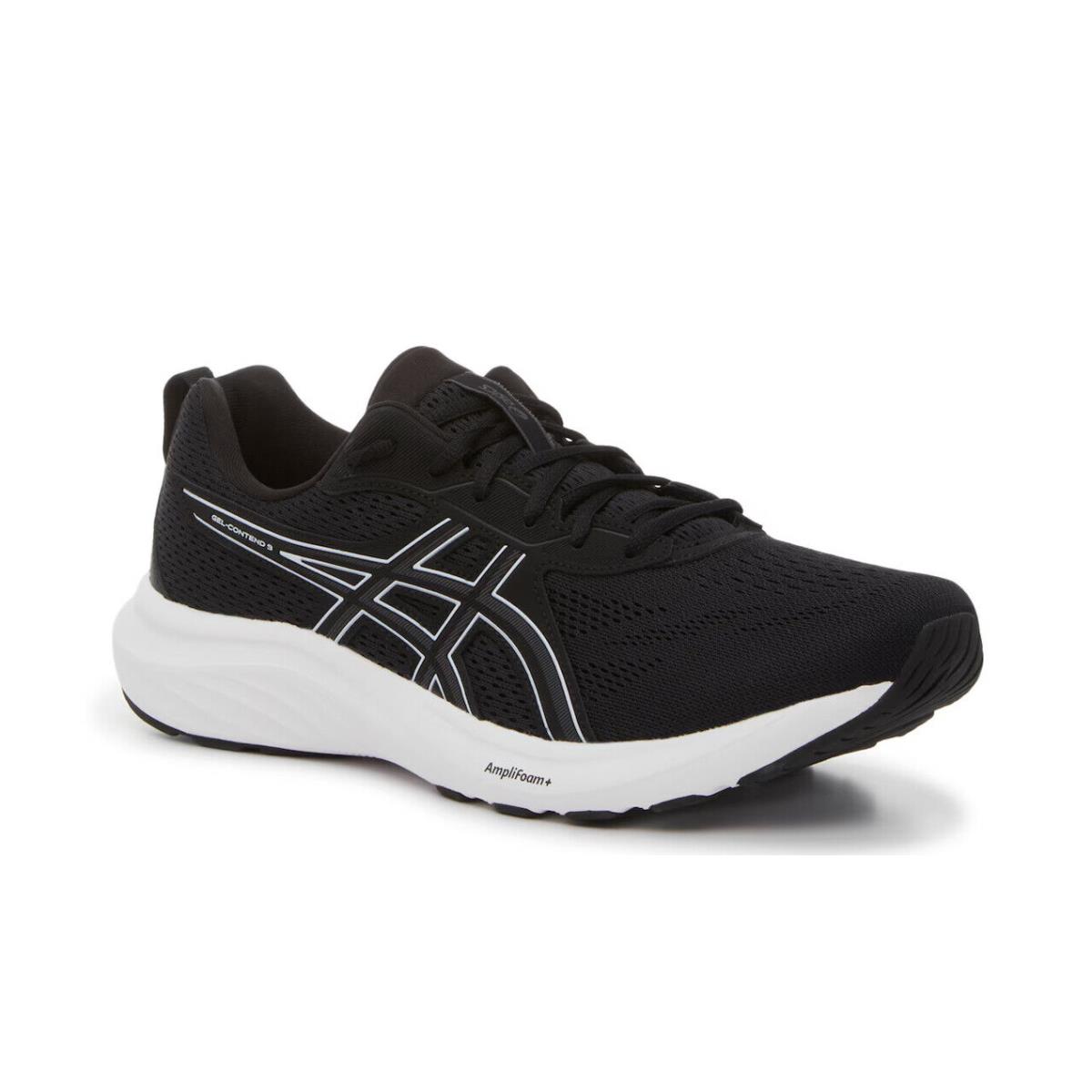 Mens Asics Gel-contendend 9 Black White Mesh Running Shoes